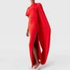 Asymmetrisches Cape-Maxikleid