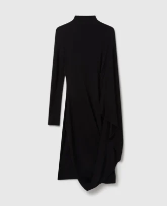 Asymmetrisches Cape-Midikleid
