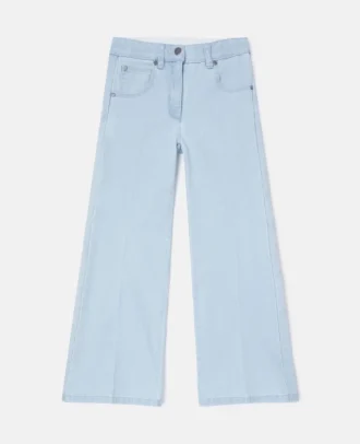 Ausgestellte Jeans in heller Waschung