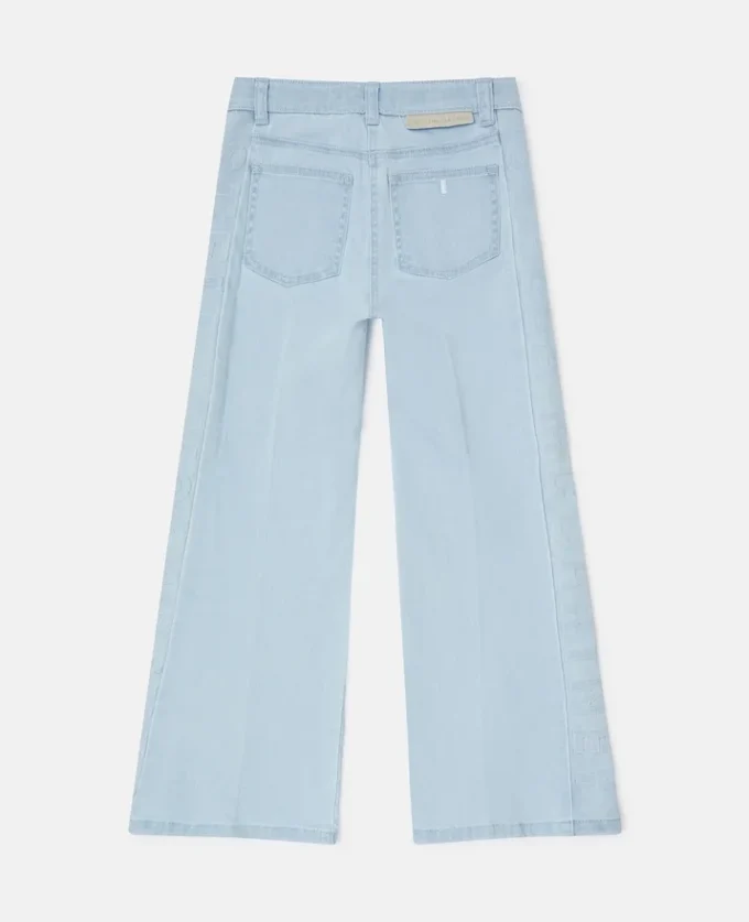 Ausgestellte Jeans in heller Waschung