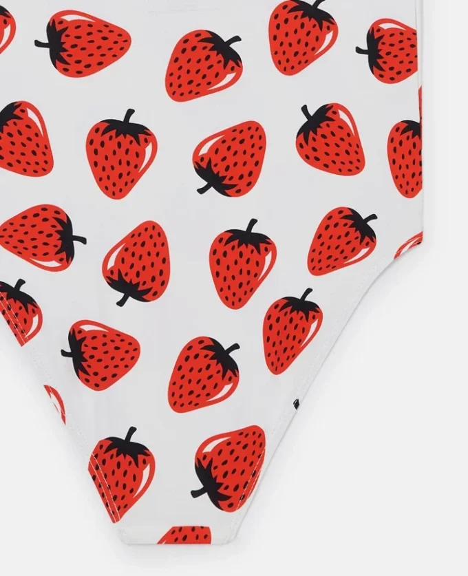 Badeanzug mit Erdbeerprint