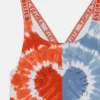 Badeanzug mit Herz-Tie-Dye-Grafik