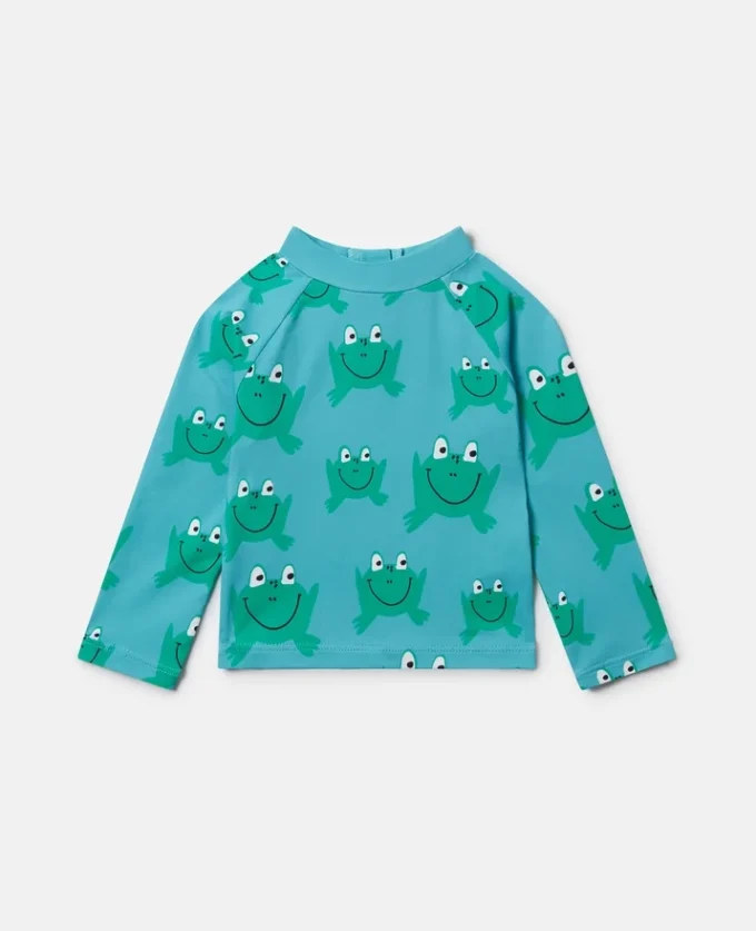 Badeoberteil mit Froschprint