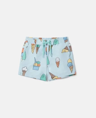 Badeshorts mit Eiscreme-Print