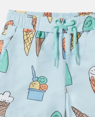 Badeshorts mit Eiscreme-Print