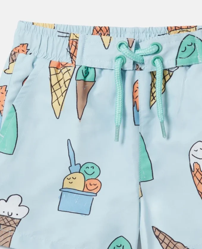 Badeshorts mit Eiscreme-Print