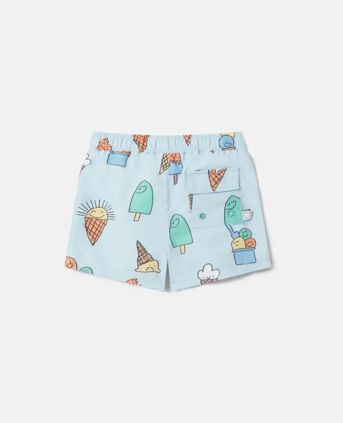 Badeshorts mit Eiscreme-Print