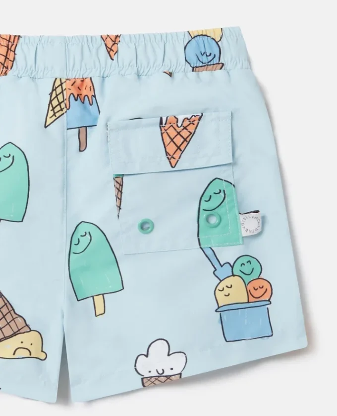 Badeshorts mit Eiscreme-Print