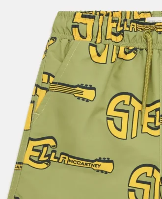 Badeshorts mit Gitarrenprint
