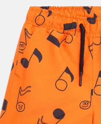 Badeshorts mit Musiknoten-Print