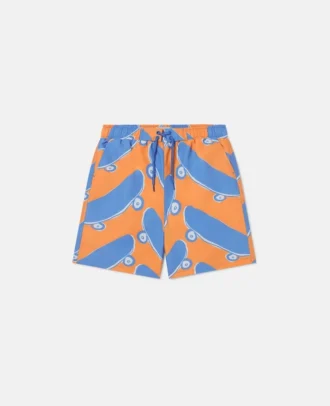 Badeshorts mit Skateboard-Print