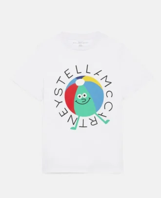 Baumwoll-T-Shirt mit Beachball-Logo