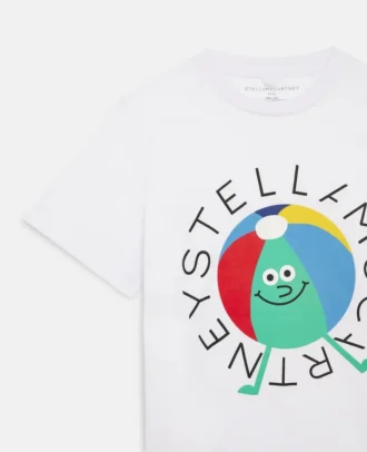 Baumwoll-T-Shirt mit Beachball-Logo