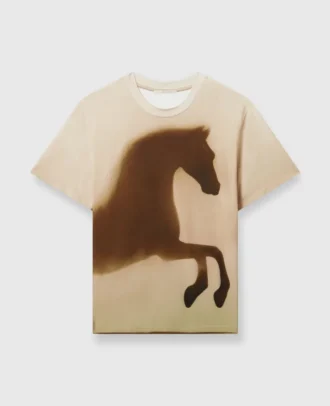 Baumwoll-T-Shirt mit Pferdemotiv