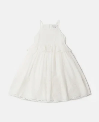 Baumwollkleid mit Anglaise-Stickerei