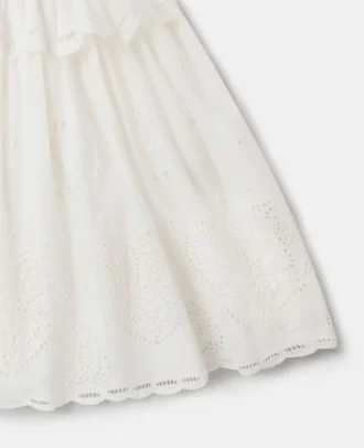 Baumwollkleid mit Anglaise-Stickerei