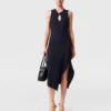 Baumwollkleid mit Rippstrick