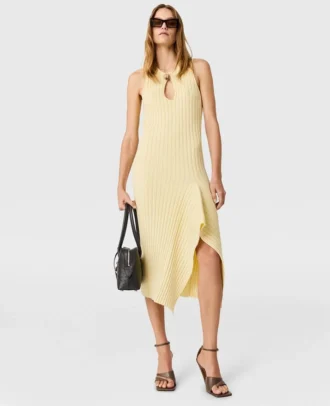 Baumwollkleid mit Rippstrick