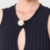 Baumwollkleid mit Rippstrick