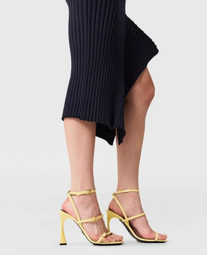 Baumwollkleid mit Rippstrick