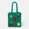 Beere Bestickte Häkel-Tasche