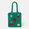 Beere Bestickte Häkel-Tasche