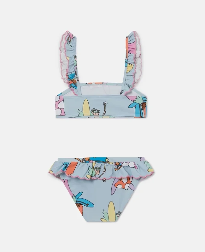 Bikini mit Rüschen und Feen-Print