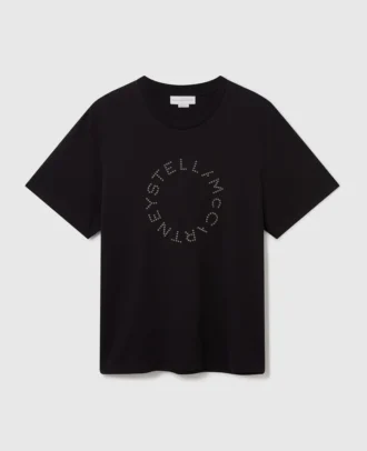 Boyfriend-T-Shirt mit Logo-Stickerei