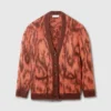 Cloud Leopard Cardigan mit V-Ausschnitt