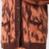 Cloud Leopard Cardigan mit V-Ausschnitt