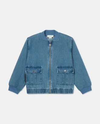 Denim-Bomberjacke