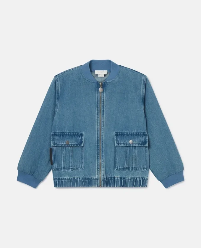 Denim-Bomberjacke