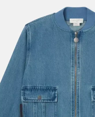 Denim-Bomberjacke