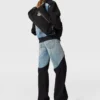 Denim-Jeans mit Patchwork-Einsätzen