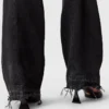 Denim-Jeans mit Patchwork-Einsätzen
