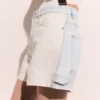 Denim-Shorts mit Einsätzen