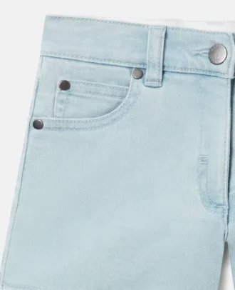 Denim-Shorts mit geradem Bein
