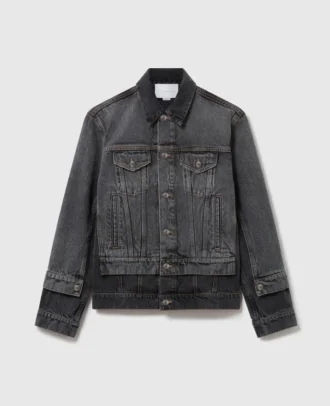 Denimjacke mit farblich abgestimmten Einsätzen