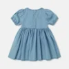 Denimkleid mit Marienkäfer-Stickerei