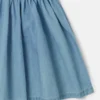 Denimkleid mit Marienkäfer-Stickerei
