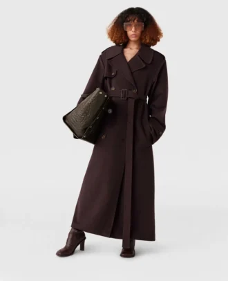 Doppelseitiger Trenchcoat mit Gürtel