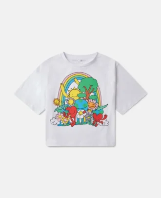 Earth Friends Grafik-Cropped-T-Shirt