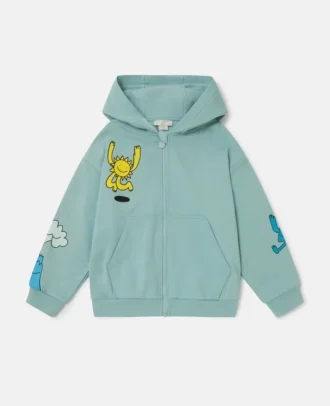 Earth Friends Grafik-Hoodie mit Reißverschluss