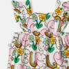 Earth Friends Print Romper mit Rüschen