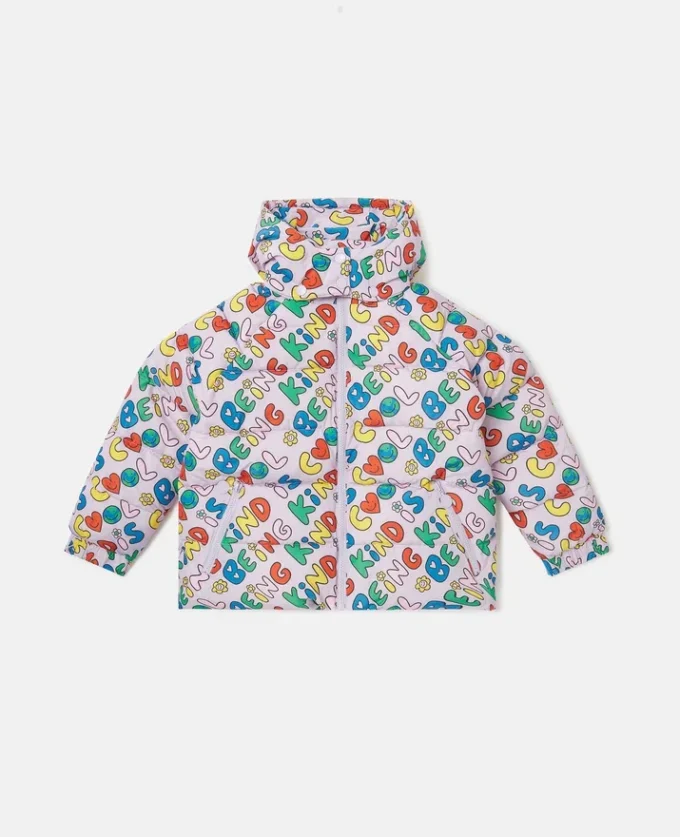 Earth Friends Text Print Regenjacke