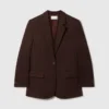 Einreihiger Blazer mit Spitzkragen