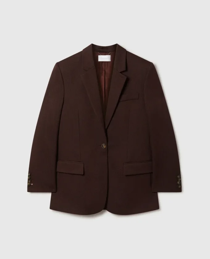 Einreihiger Blazer mit Spitzkragen