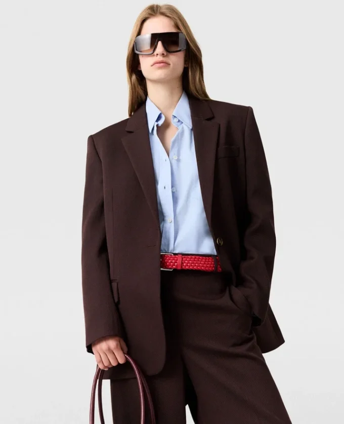 Einreihiger Blazer mit Spitzkragen