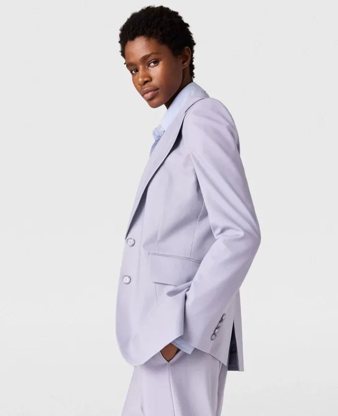 Einreihiger Blazer mit Spitzkragen
