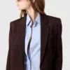 Einreihiger Blazer mit Spitzkragen